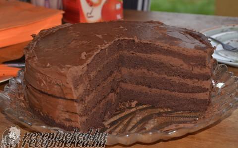 Emeletes csokoládékrémes torta